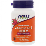 NOW /Vitamin D3 2000 (30 гел.капс,)