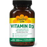 Country Life Vitamin D3 2500 IU 200 капс.